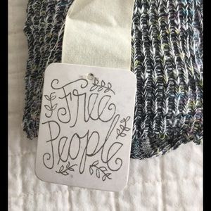 NWT Free People long black tweed socks